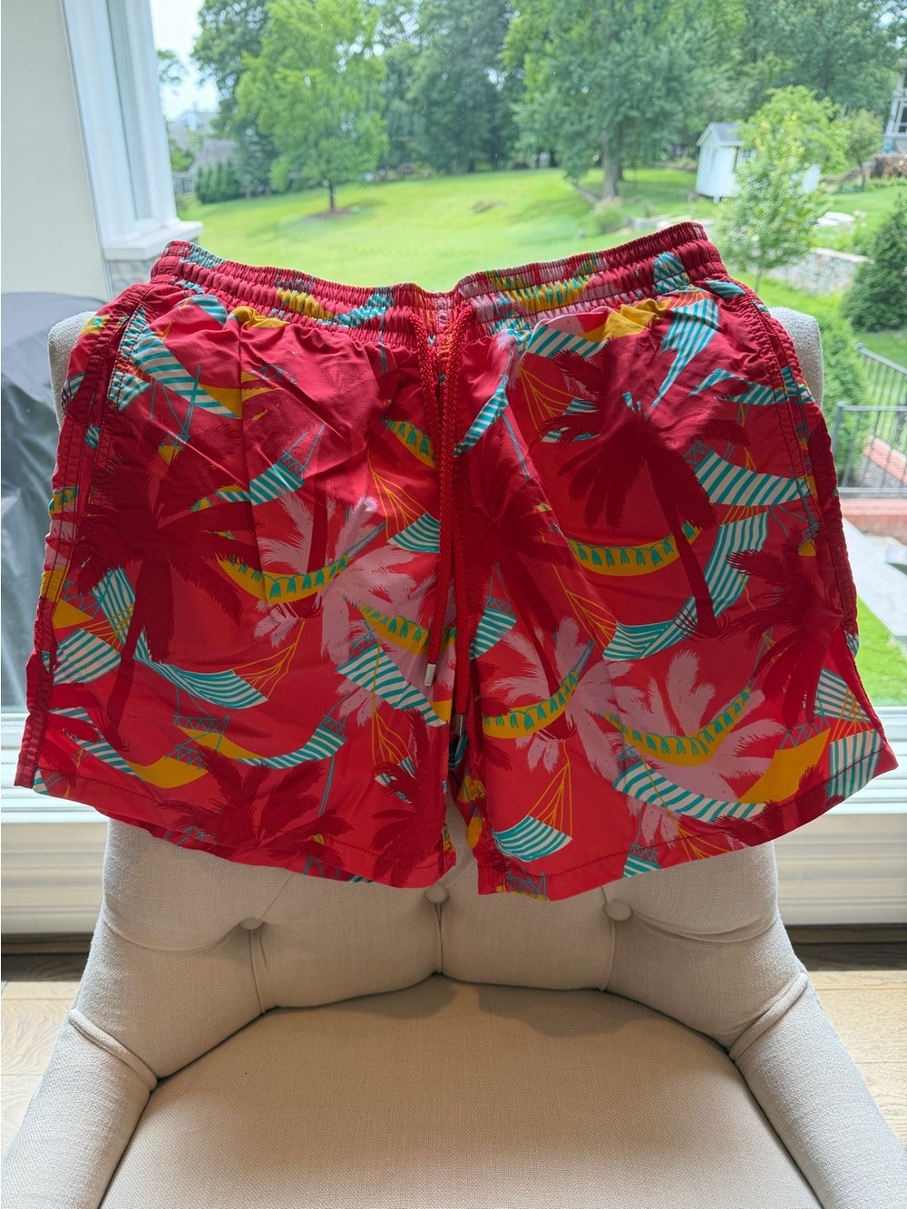 VILEBREQUIN - MOOREA IBIZA PRINT SWIM SHORTS - MENS - PINK MULTI
